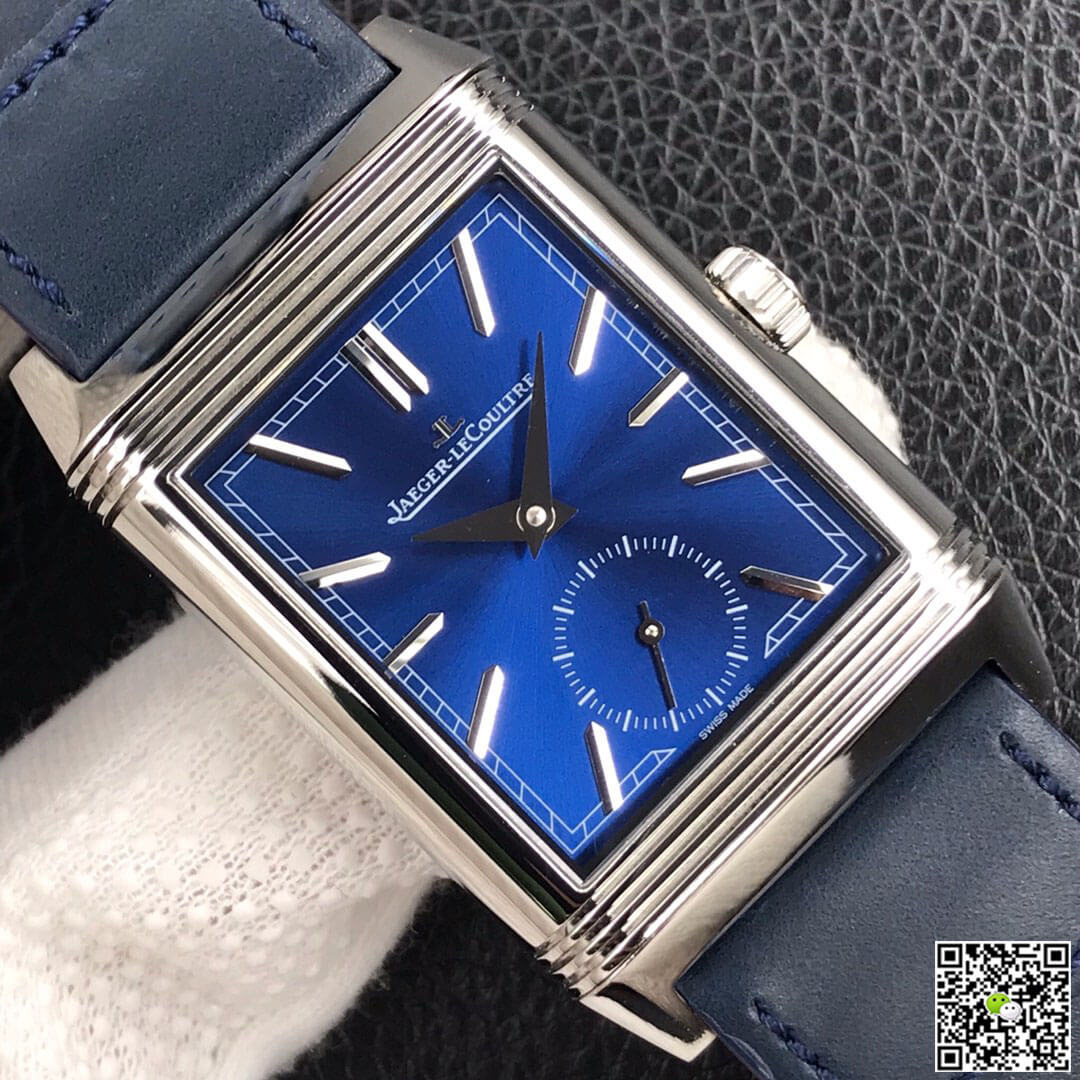 Jaeger LeCoultre Reverso Tribute Double-sided Double Time Zone Flip MG Factory Blue Dial