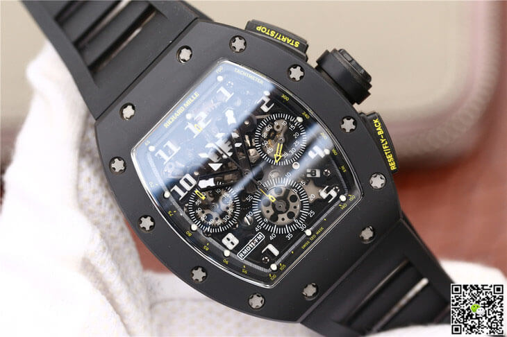 Richard Mille RM-011 KV Factory Carbon Fiber Black Strap