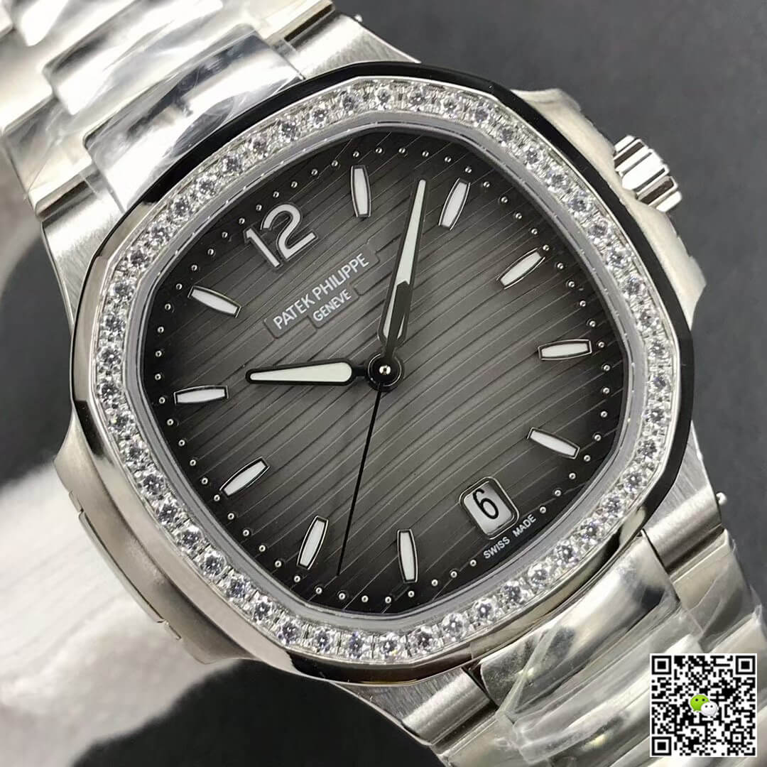 Patek Philippe Nautilus Ladies 7118-1200A-011 PF Factory Gray Black Gradient Dial