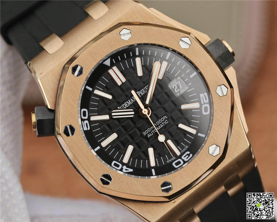 Audemars Piguet Royal Oak Offshore 15710 JF Factory V8 Rose Gold Black Dial