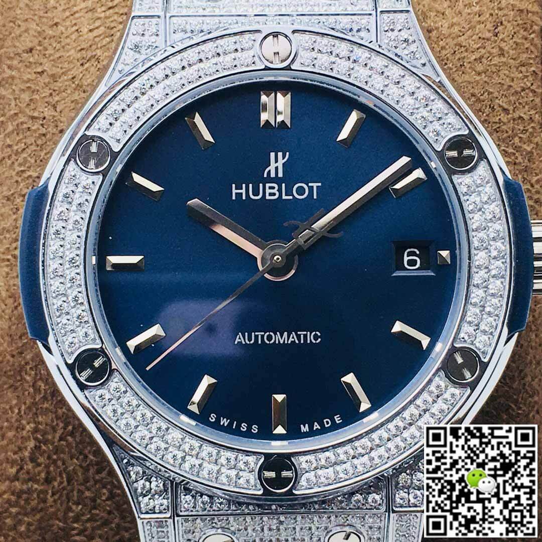Hublot Classic Fusion 38MM HB Factory Diamond Blue Dial