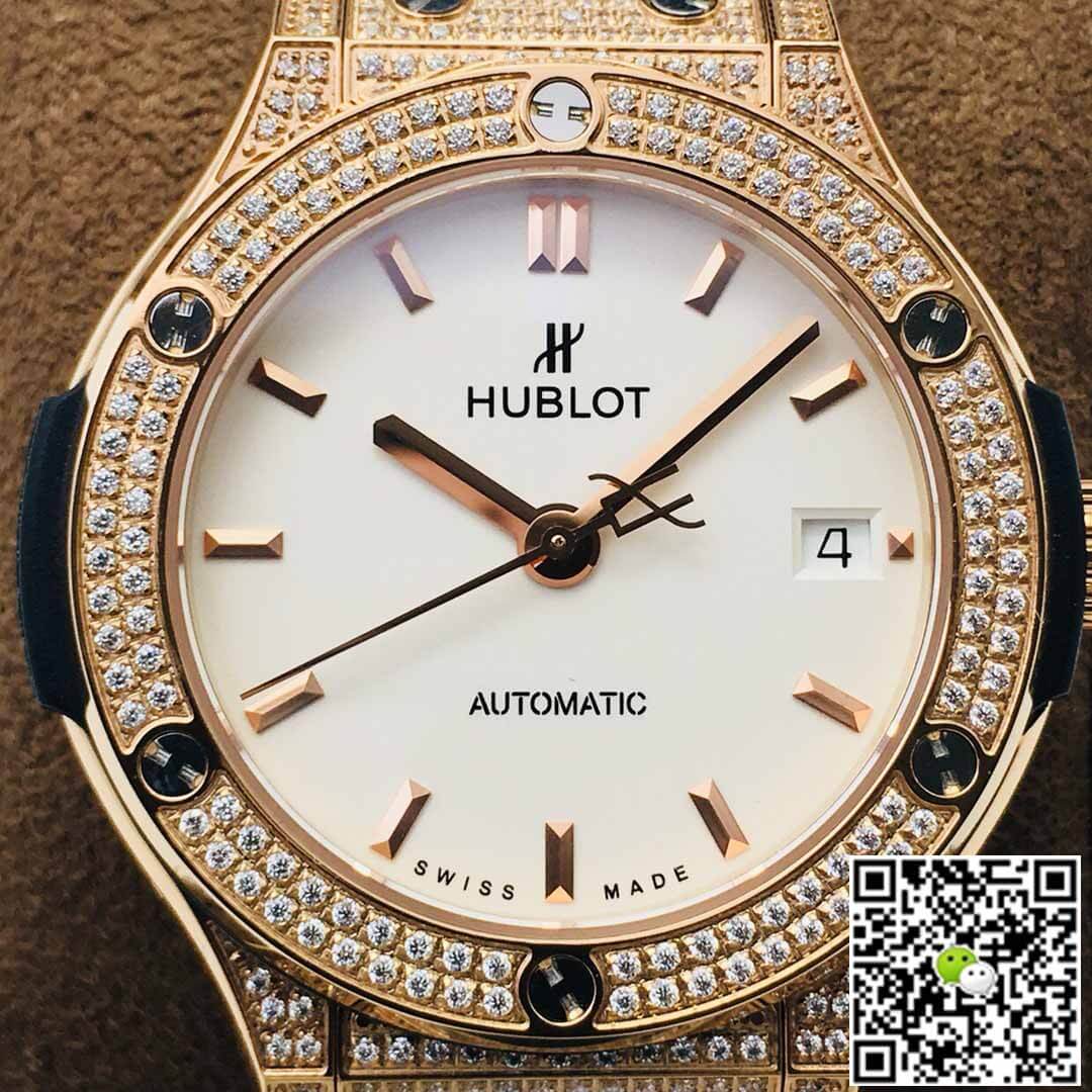 Hublot Classic Fusion 38MM HB Factory Diamond White Dial