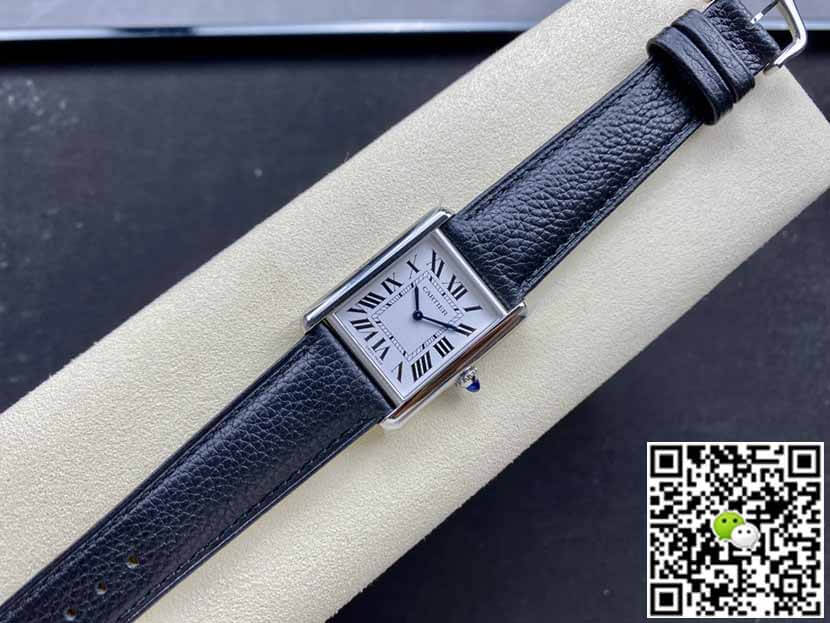 Cartier Tank WSTA0041 K11 Factory Silver White Dial