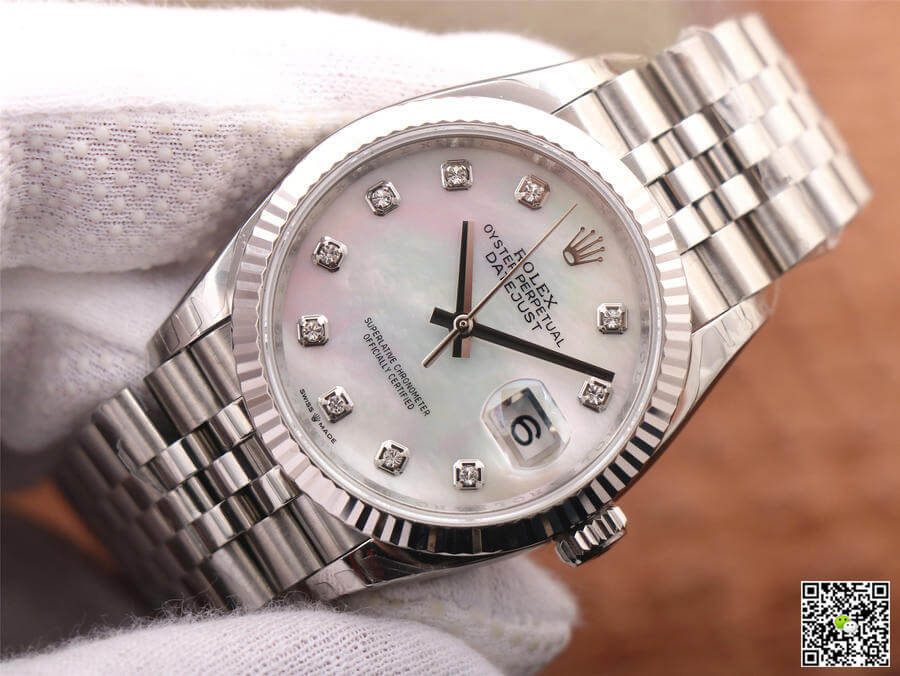 Rolex Datejust M126234-0019 EW Factory White Mother-Of-Pearl Dial