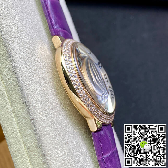 Ballon Bleu De Cartier 36MM WJBB0009 3K Factory Purple Leather Strap
