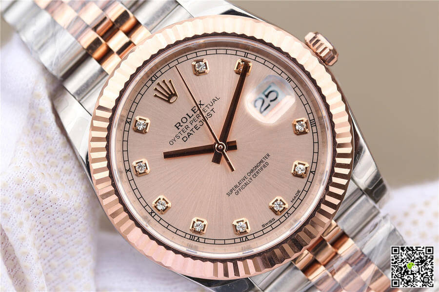 Rolex Datejust M126331-0008 EW Factory Rose Gold Sundust Dial