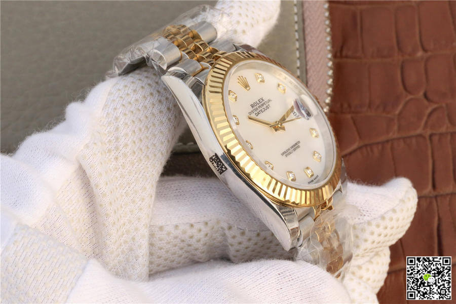 Rolex Datejust M126333-0018 EW Factory Yellow Gold White Dial