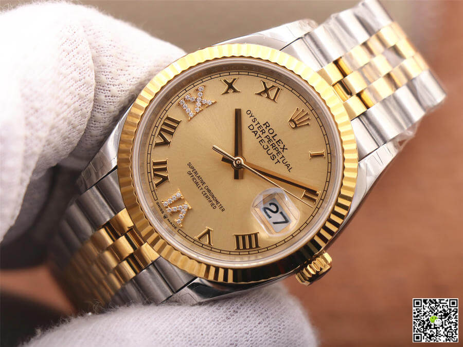 Rolex Datejust 126233 EW Factory Diamond Gold Dial