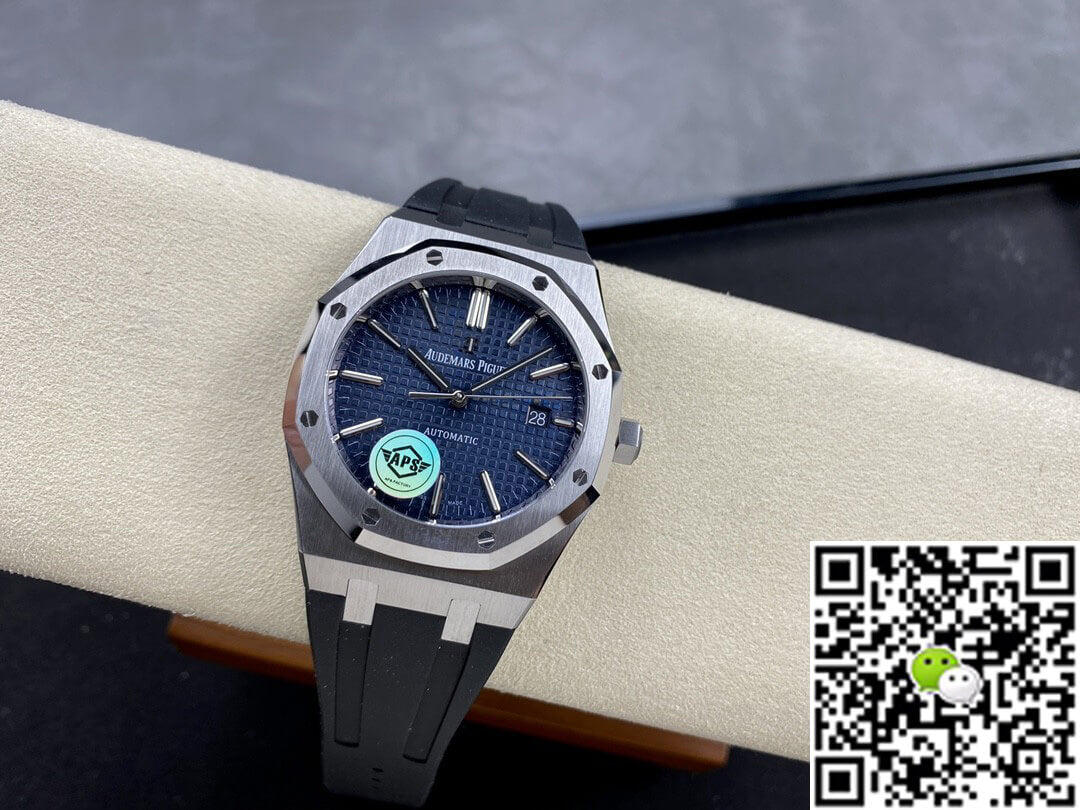 Audemars Piguet Royal Oak 15400 APS Factory Blue Dial Rubber Strap
