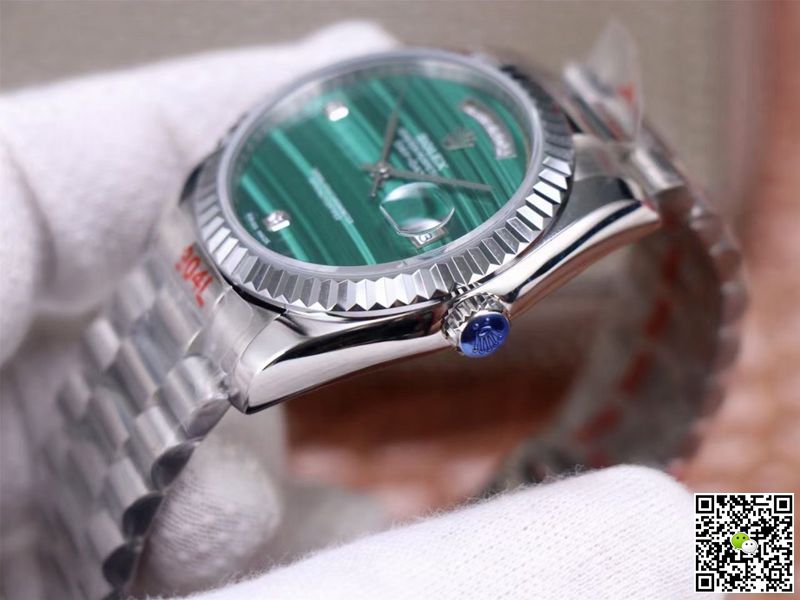 Rolex President Day Date 18038 Malachite Green Diamond Dial