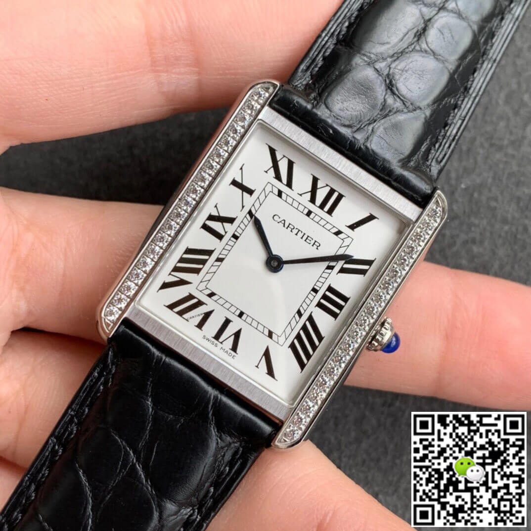 Cartier Tank K11 Factory Black Leather Strap