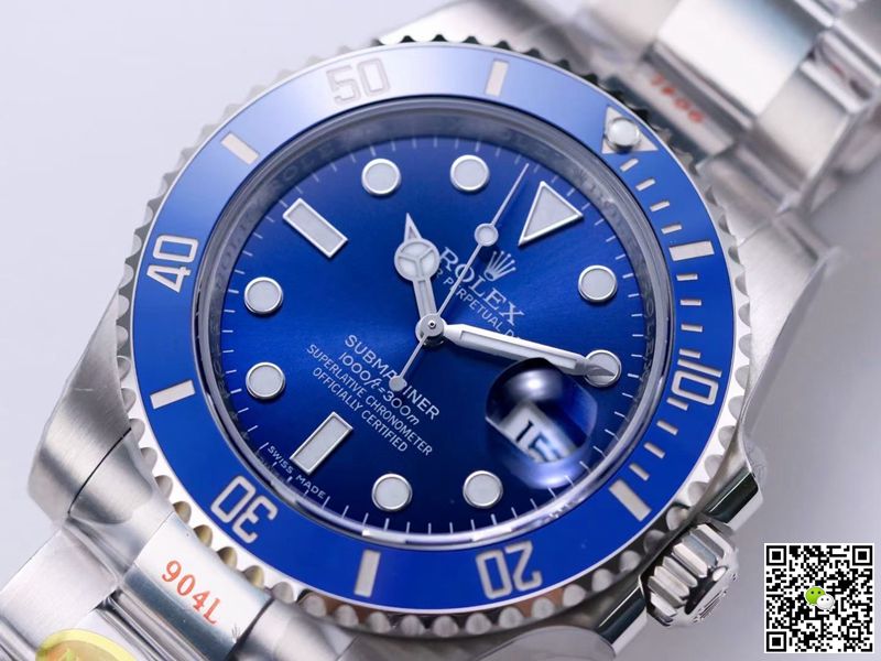 Rolex Submariner 116619LB-97209 Noob Factory V10 Blue Dial