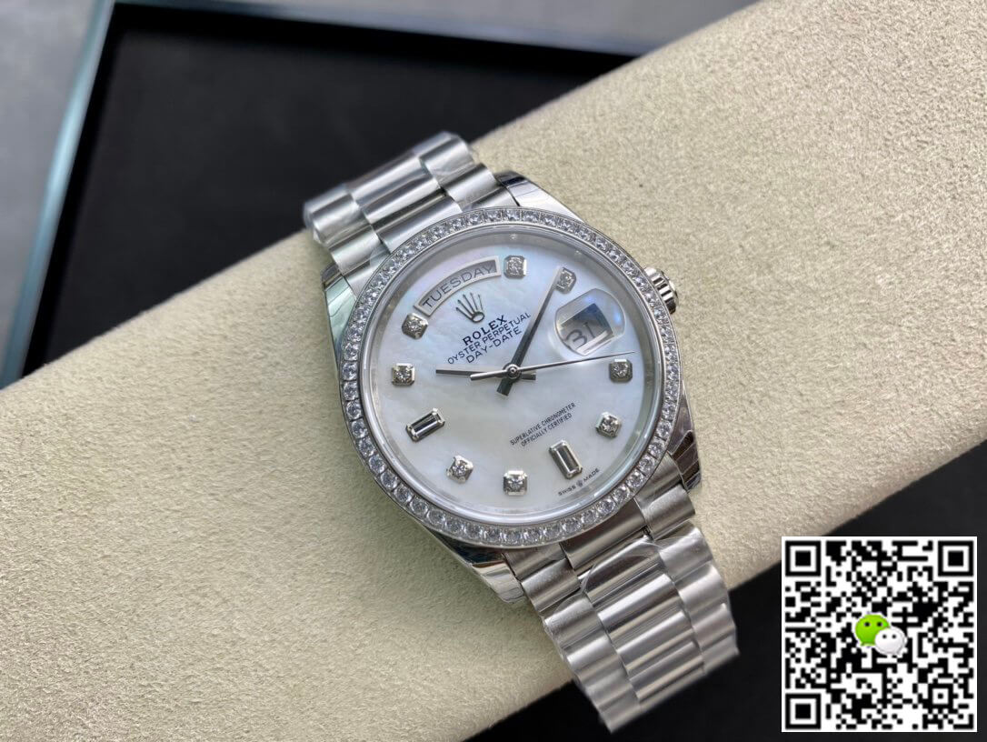Rolex Day Date 128396TBR-0005 EW Factory Diamond-set Bezel