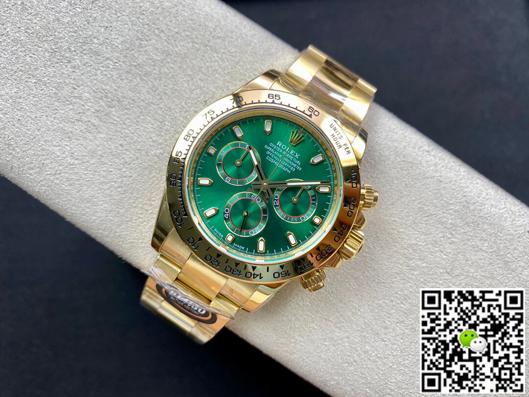 Rolex Daytona M116508-0013 BT Factory Yellow Gold Green Dial