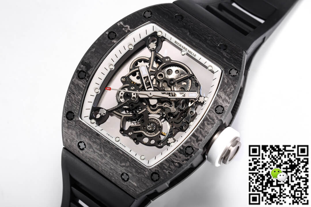 Richard Mille RM055 NTPT BBR Factory Black Rubber Strap