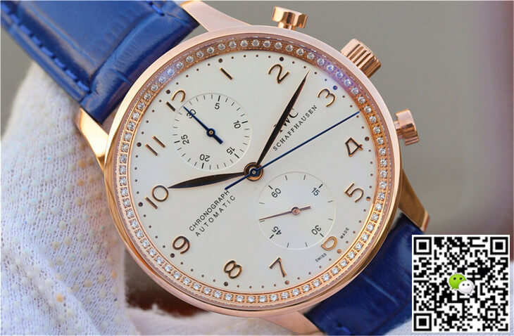 IWC Portuguese ZF Factory Blue Cowhide Strap
