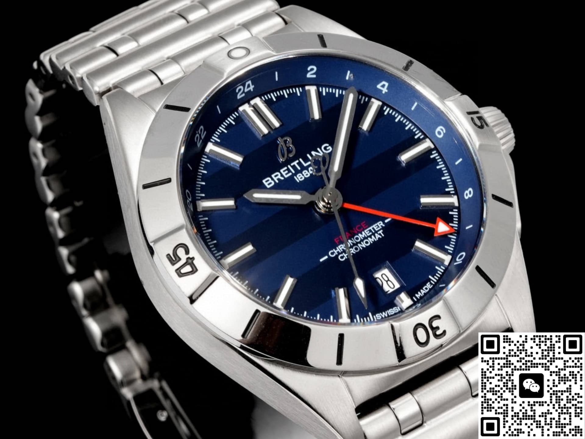 Breitling Chronomat A323989B1C1A1 BLS Factory Dual Time Zone