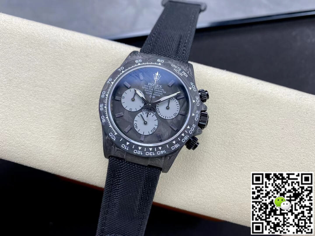 Rolex Daytona Cosmograph Diw Custom Version Noob Factory Black Strap