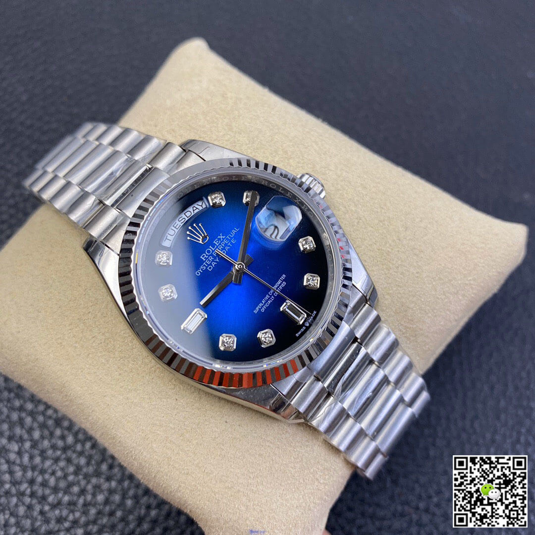 Rolex Day-Date M128239-0023 EW Factory Diamond Gradient Blue Dial