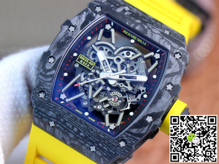 Richard Mille RM35-02 ZF Factory Yellow Rubber Strap