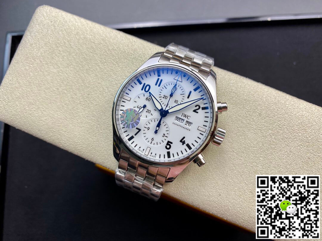 IWC Pilot 3777 ZF Factory Stainless Steel White Dial