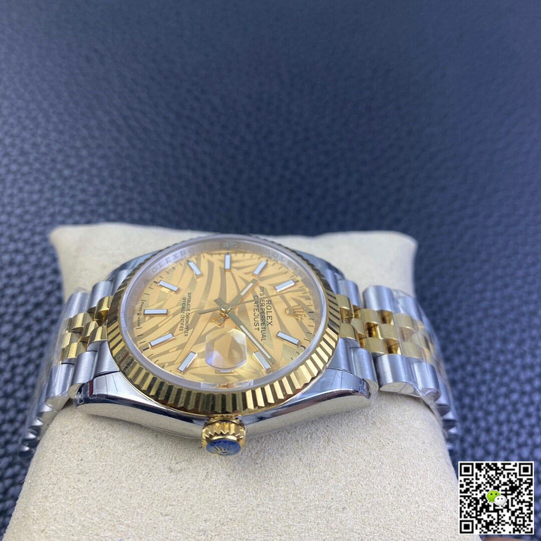 Rolex Datejust M126233-0037 EW Factory Golden Palm Leaf Pattern Dial