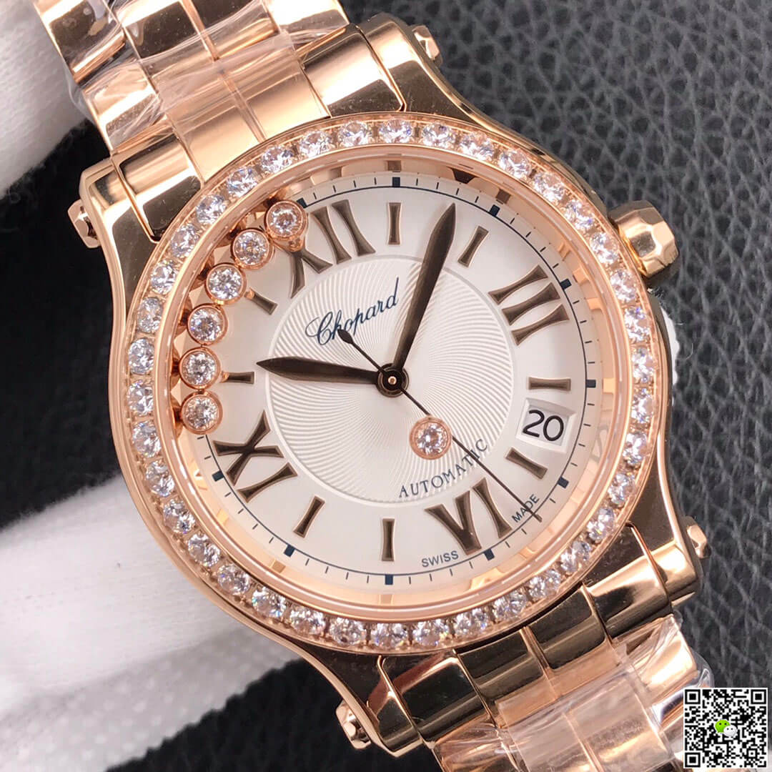 Chopard Happy Diamonds 274808-5004 YF Factory Rose Gold Silver Dial