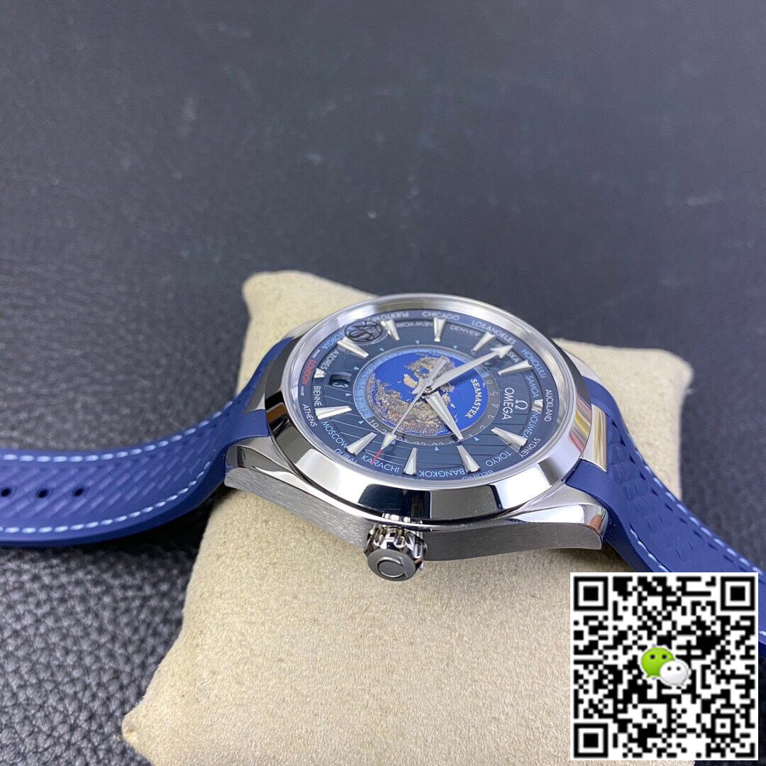 Omega Seamaster Aqua Terra GMT Worldtimer 220.12.43.22.03.001 VS Factory Blue Dial