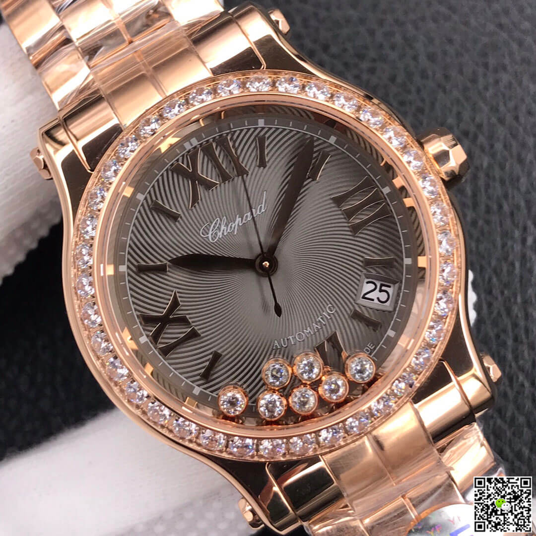 Chopard Happy Diamonds 274808-5015 YF Factory Rose Gold Dark Gray Dial