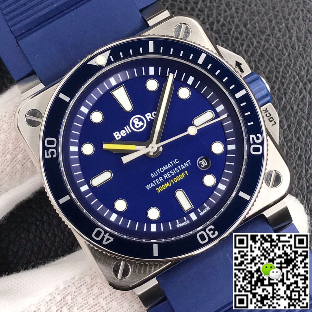 Bell & Ross BR0392-D-BU-ST/SRB Stainless Steel