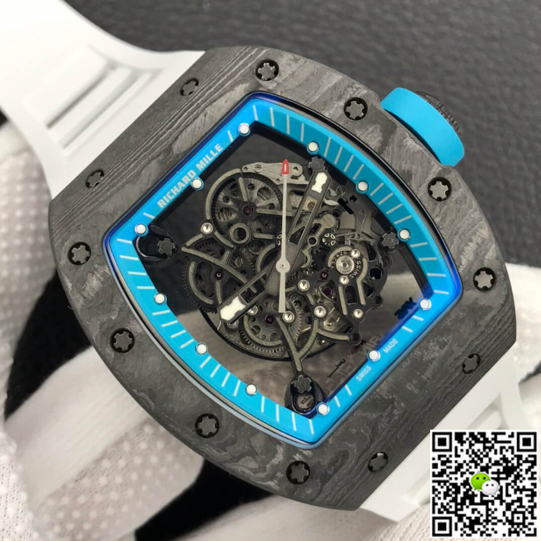 Richard Mille RM055 ZF Factory White Rubber Strap