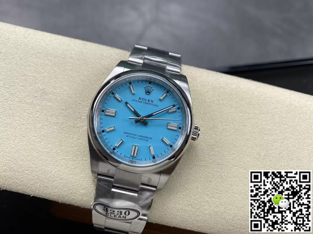Rolex Oyster Perpetual M126000-0006 36MM Clean Factory Turquoise Blue Dial
