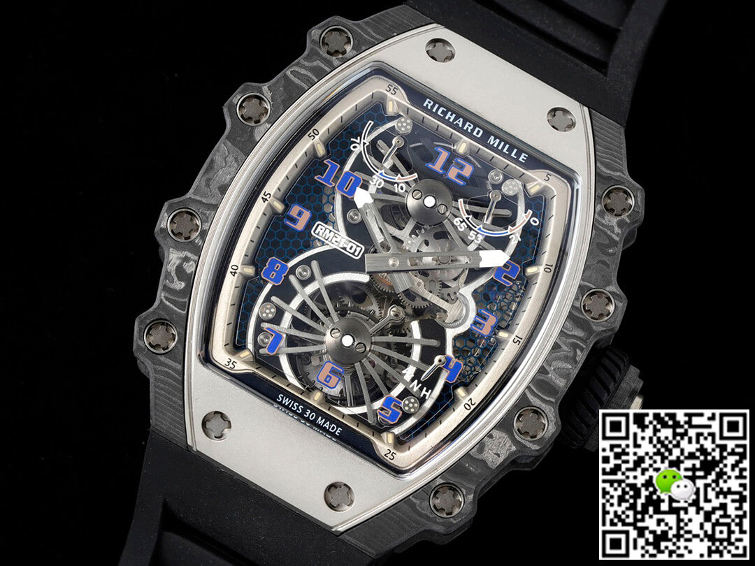 Richard Mille RM21-01 RM Factory Tourbillon Skeleton Dial Black Strap