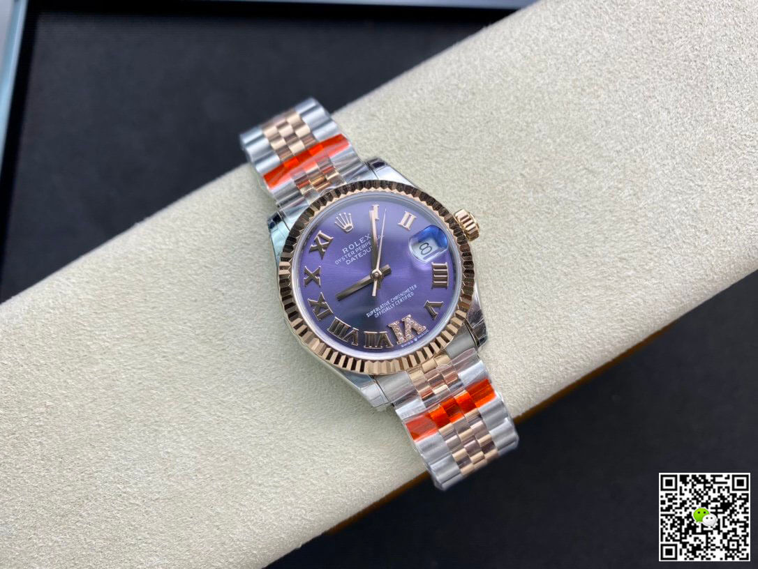 Rolex Datejust M278271-0020 TW Factory Diamond Eggplant Purple Dial