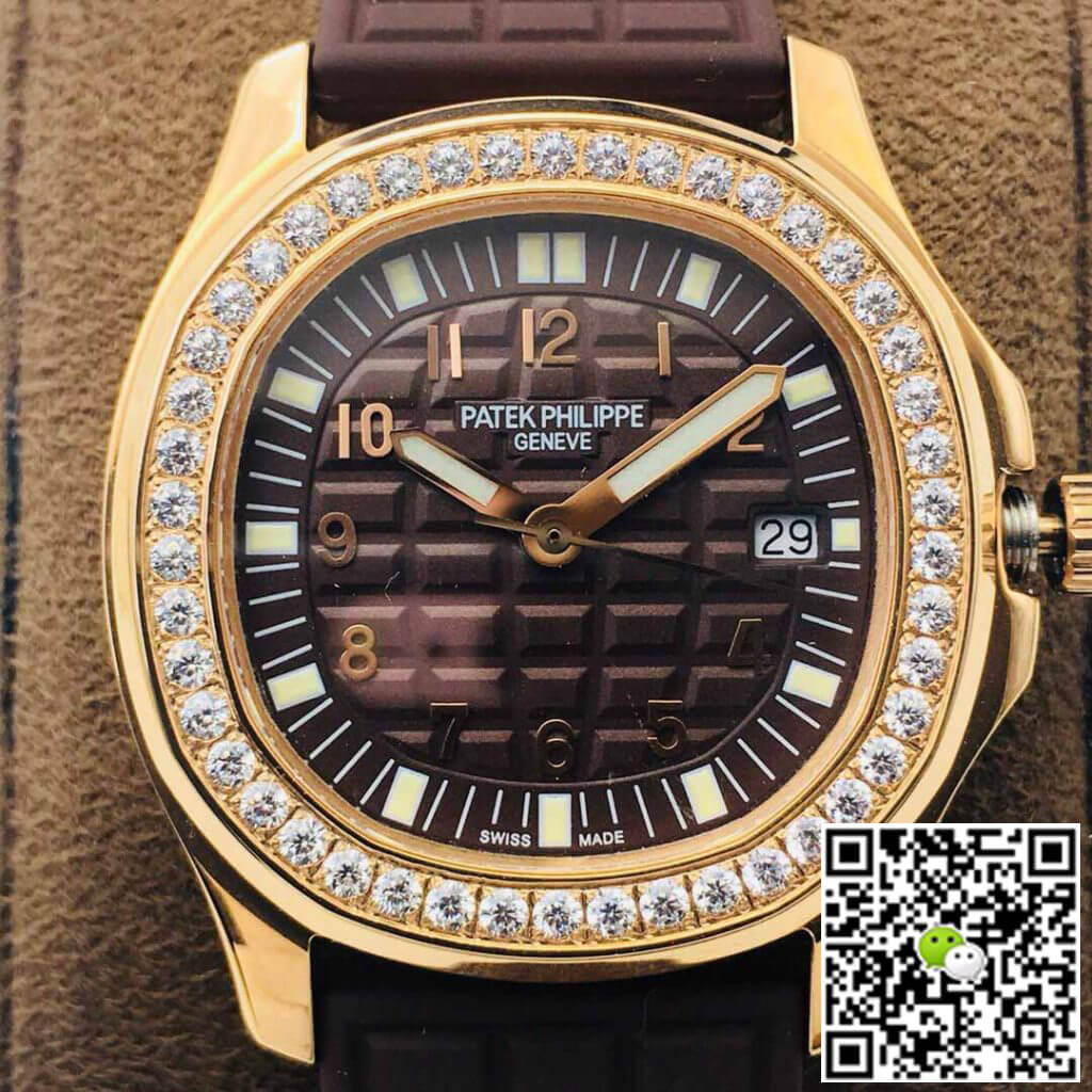 Patek Philippe Aquanaut 5067A Quartz Movement PPF Factory Rose Gold Brown Dial