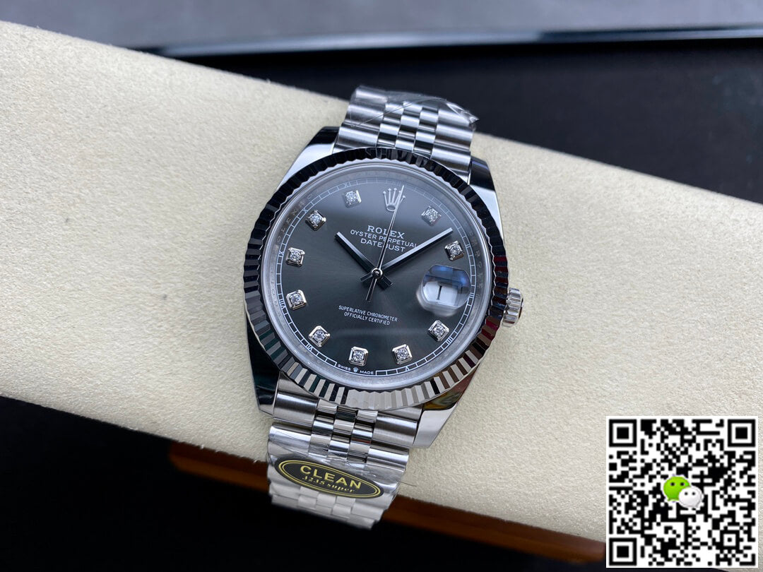 Rolex Datejust M126334-0006 Clean Factory Diamond Gray Dial