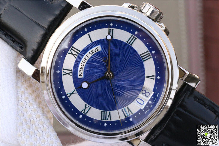 Breguet Marine 5817 Blue Dial Cowhide Strap