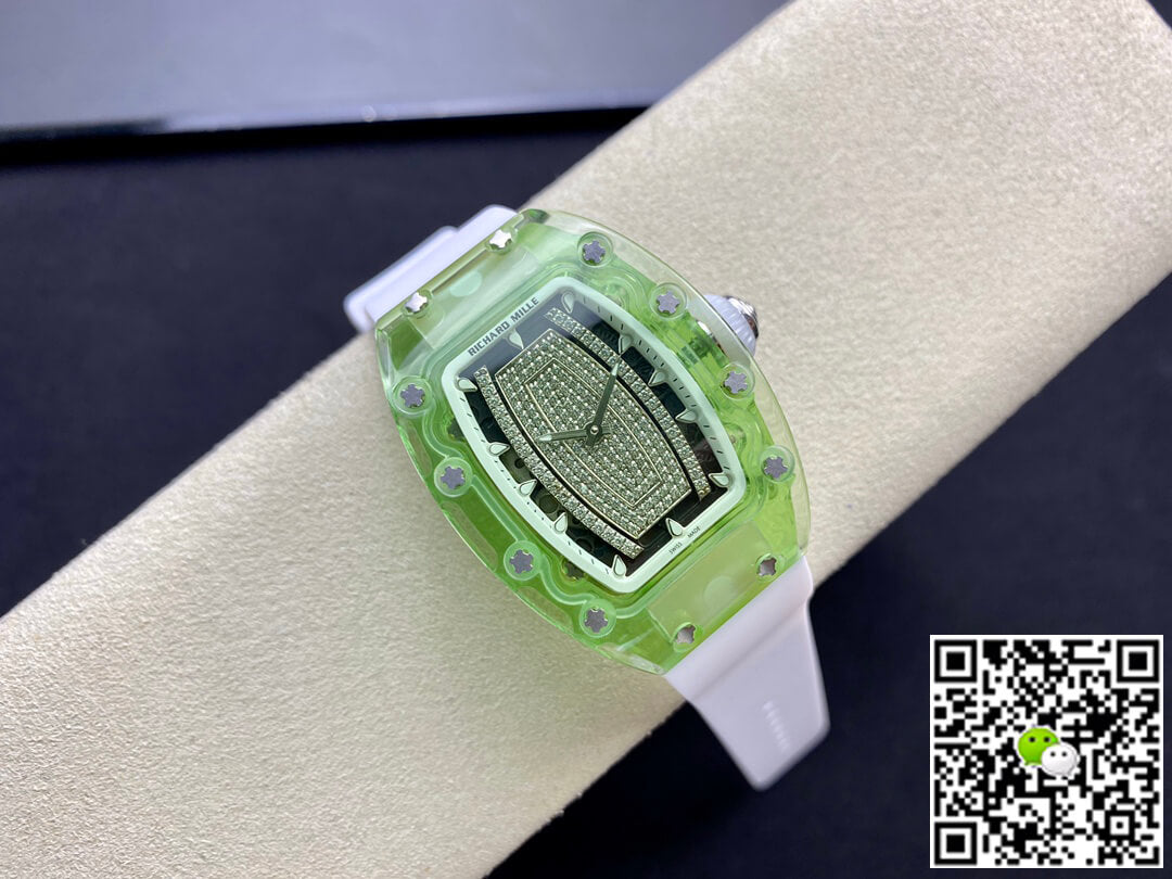 Richard Mille RM07-02 Pink Lady Sapphire RM Factory White Rubber Strap