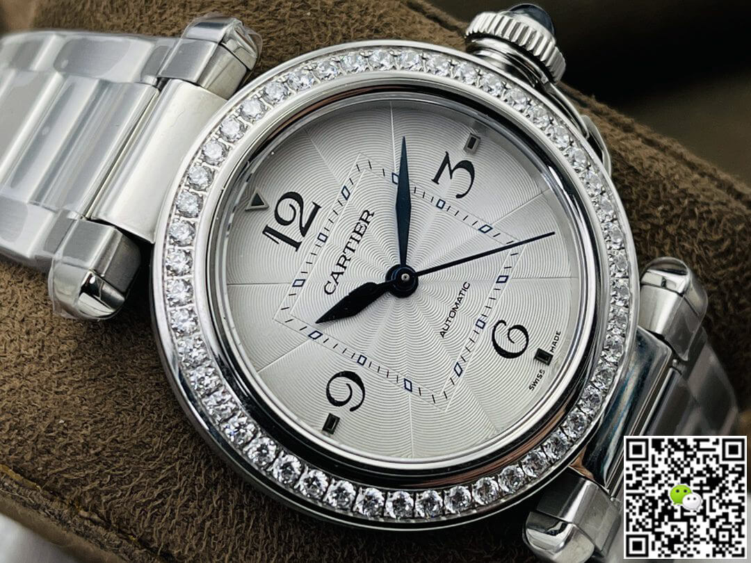 Cartier Pasha 35MM BV Factory Stainless Steel Diamond Bezel
