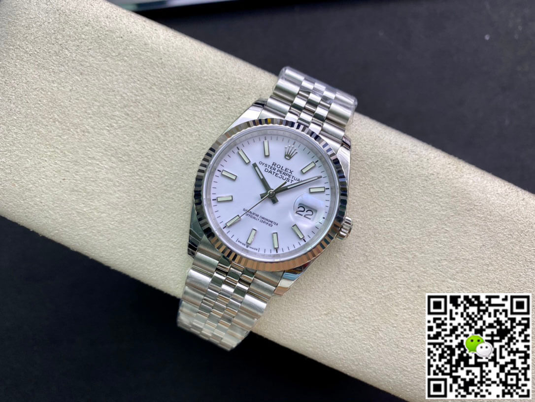 Rolex Datejust 36MM EW Factory Stainless Steel White Dial