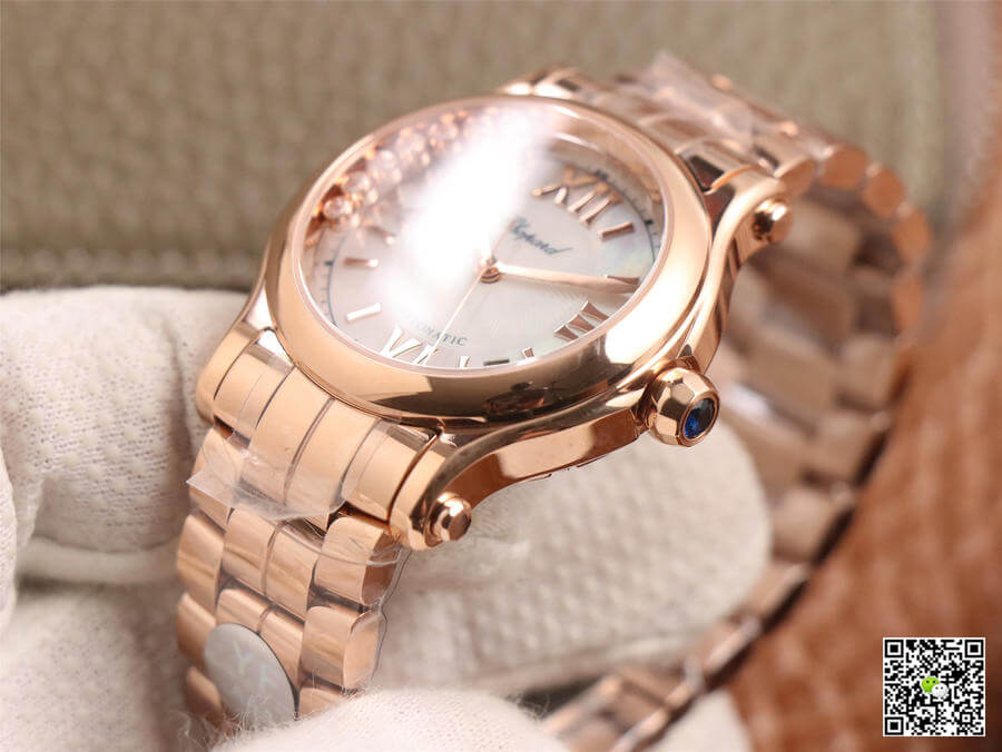 Chopard Happy Sport 274808-5002 YF Factory White Dial Rose Gold