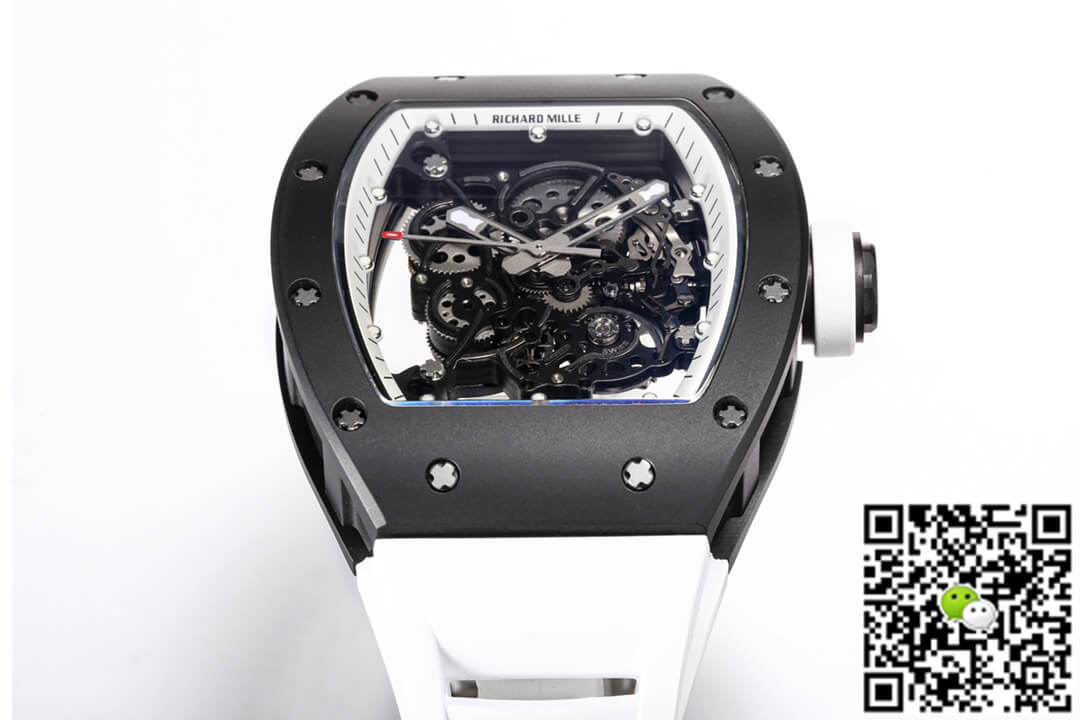 Richard Mille RM-055 BBR Factory White Rubber Strap