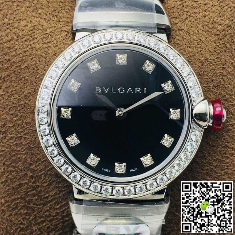 Bvlgari LVCEA BV Factory Stainless Steel Diamond Bezel