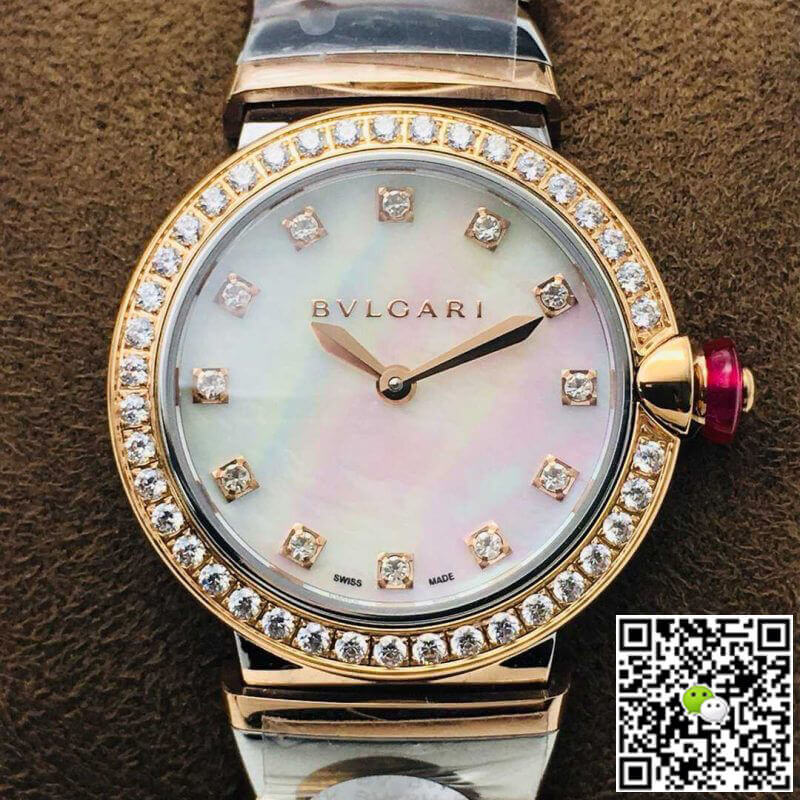 Bvlgari LVCEA 102475 BV Factory Rose Gold Diamond Bezel