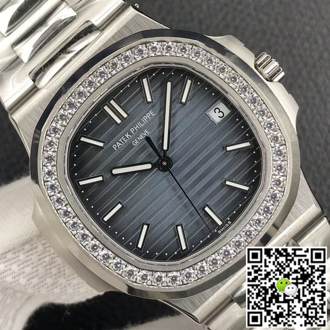 Patek Philippe Nautilus 5713/1G-010 3K Factory Diamond-set Bezel