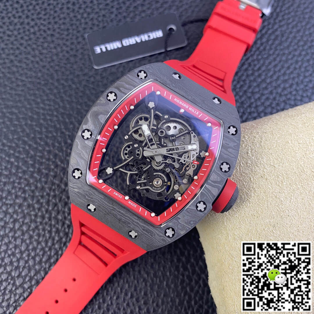 Richard Mille RM055 NTPT BBR Factory Carbon Fiber Red Strap