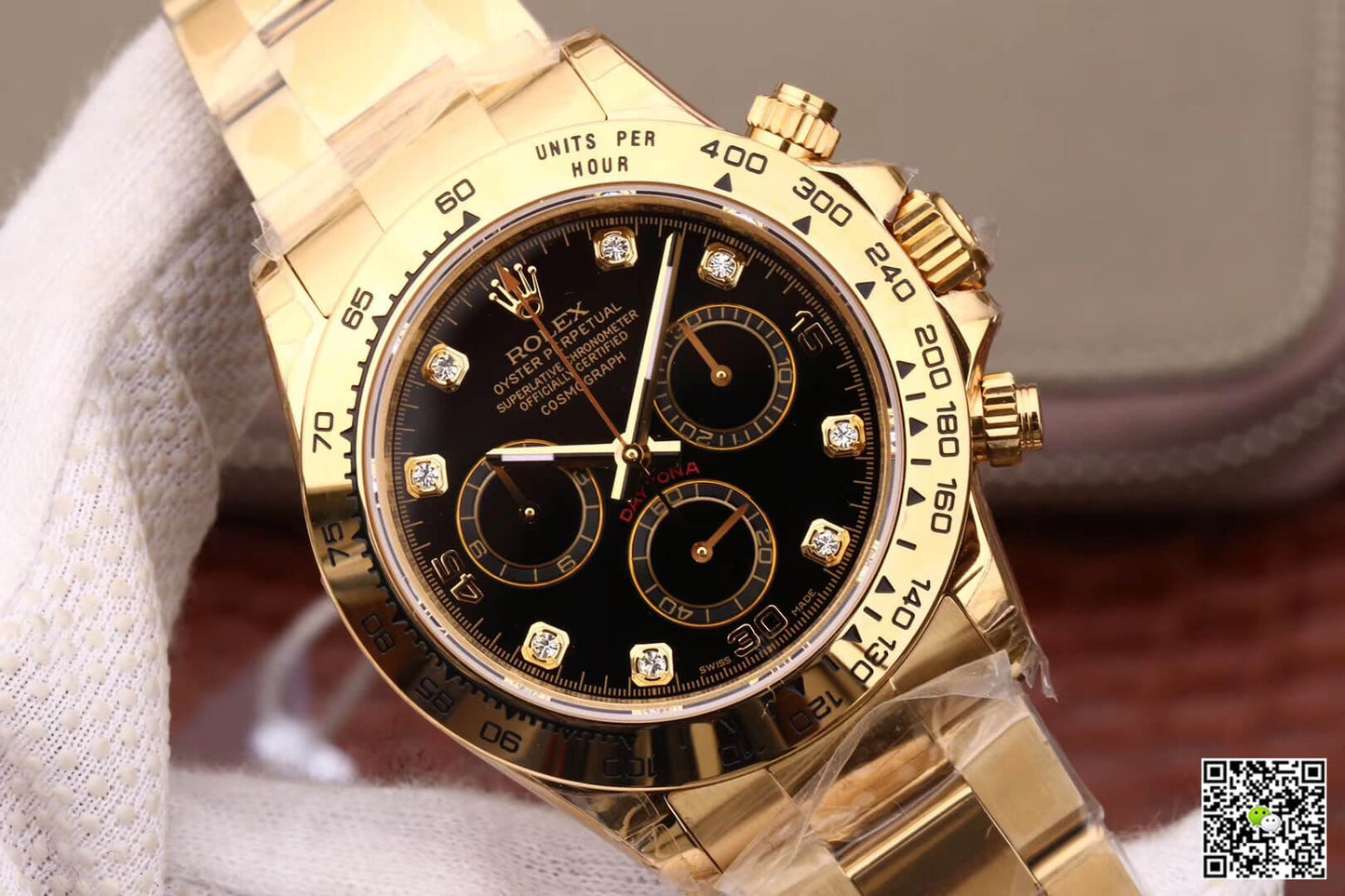 Rolex Daytona Cosmograph M116508-0008 JH Factory Diamonds Black Dial
