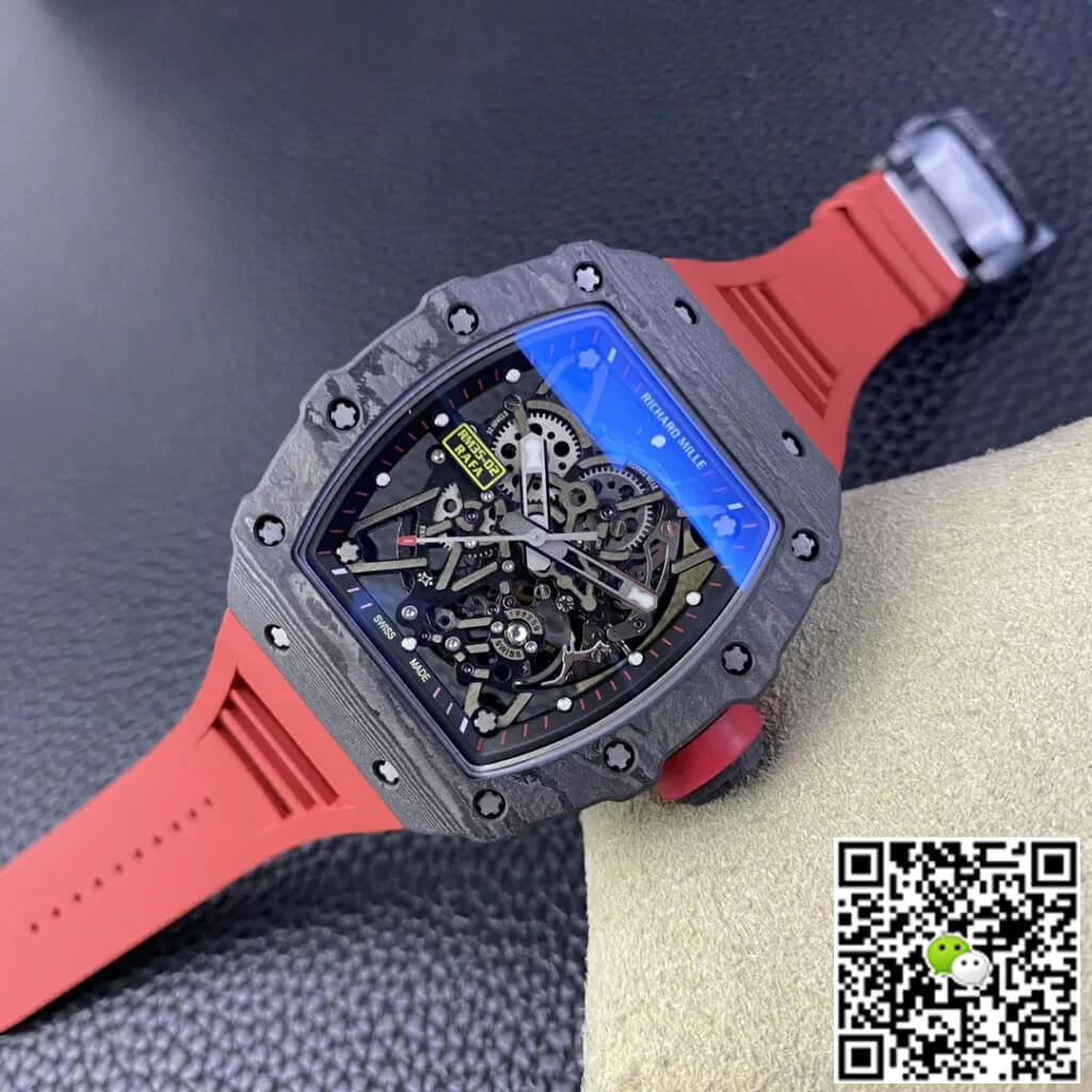 Richard Mille RM35-02 T+ Factory Carbon Fiber Red Rubber Strap