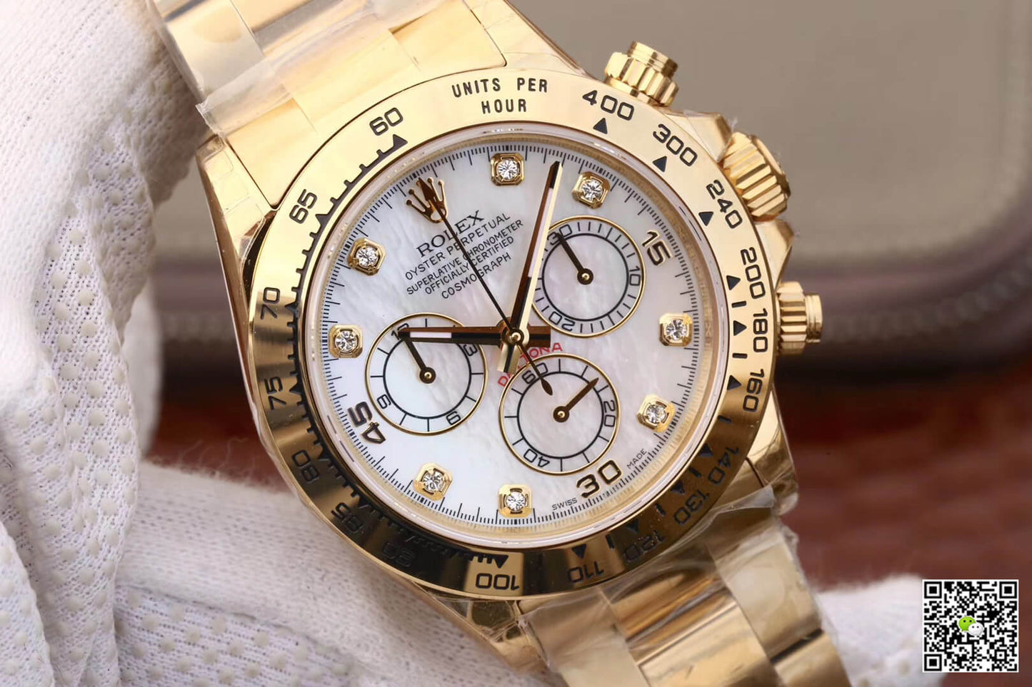 Rolex Daytona Cosmograph 116528-78598 JH Factory Yellow Gold Diamonds Dial