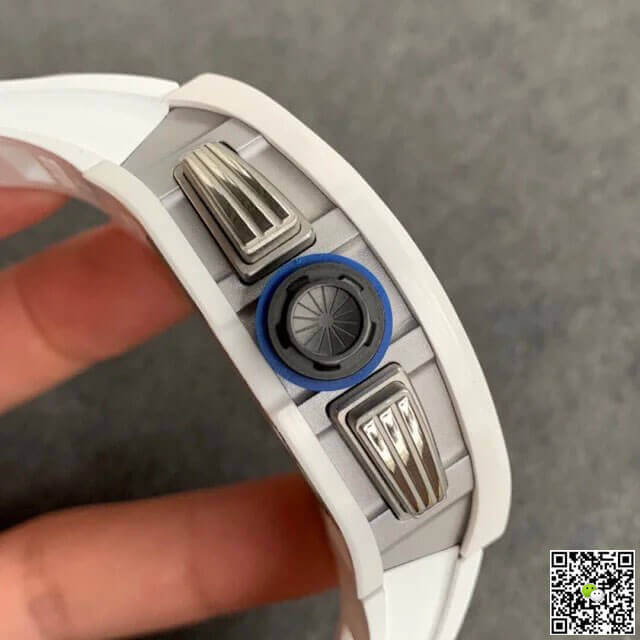 Richard Mille RM-011 KV Factory White Ceramic Rubber Strap